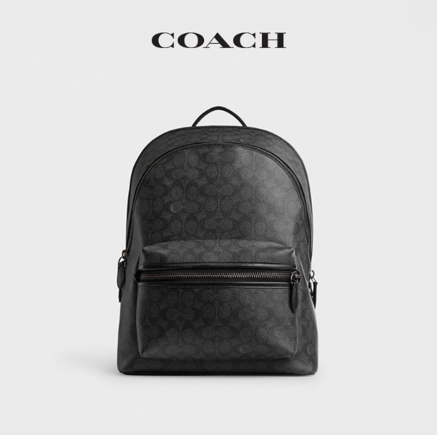 COACH同款蔻驰经典标志帆布CHARTER背包