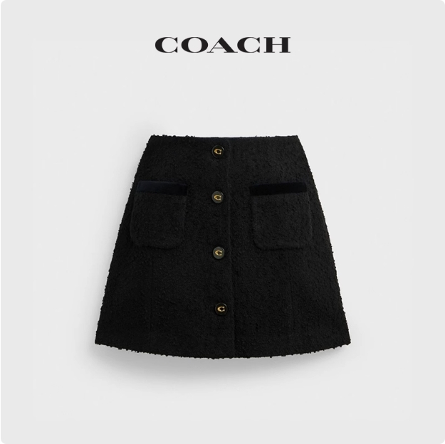 COACH同款蔻驰女士BOUCLE半身裙高级感套装